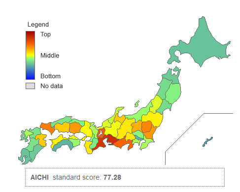 Japan Industrial Production by Prefecture 2010 from stats-japan